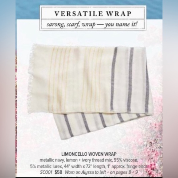 CHLOE + Isabel Limoncello Woven Wrap Versatile (Style: Sarong, Scarf, Wrap) NEW - Picture 3 of 4